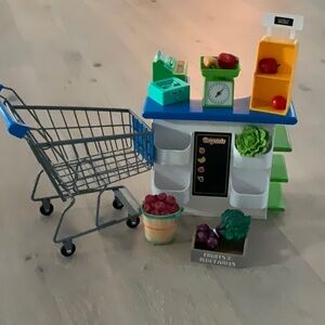 Kids Play Grocery Market Stand. Works with American girl dolls.